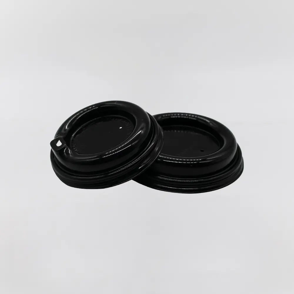 90mm black lid 12-16oz paper cups